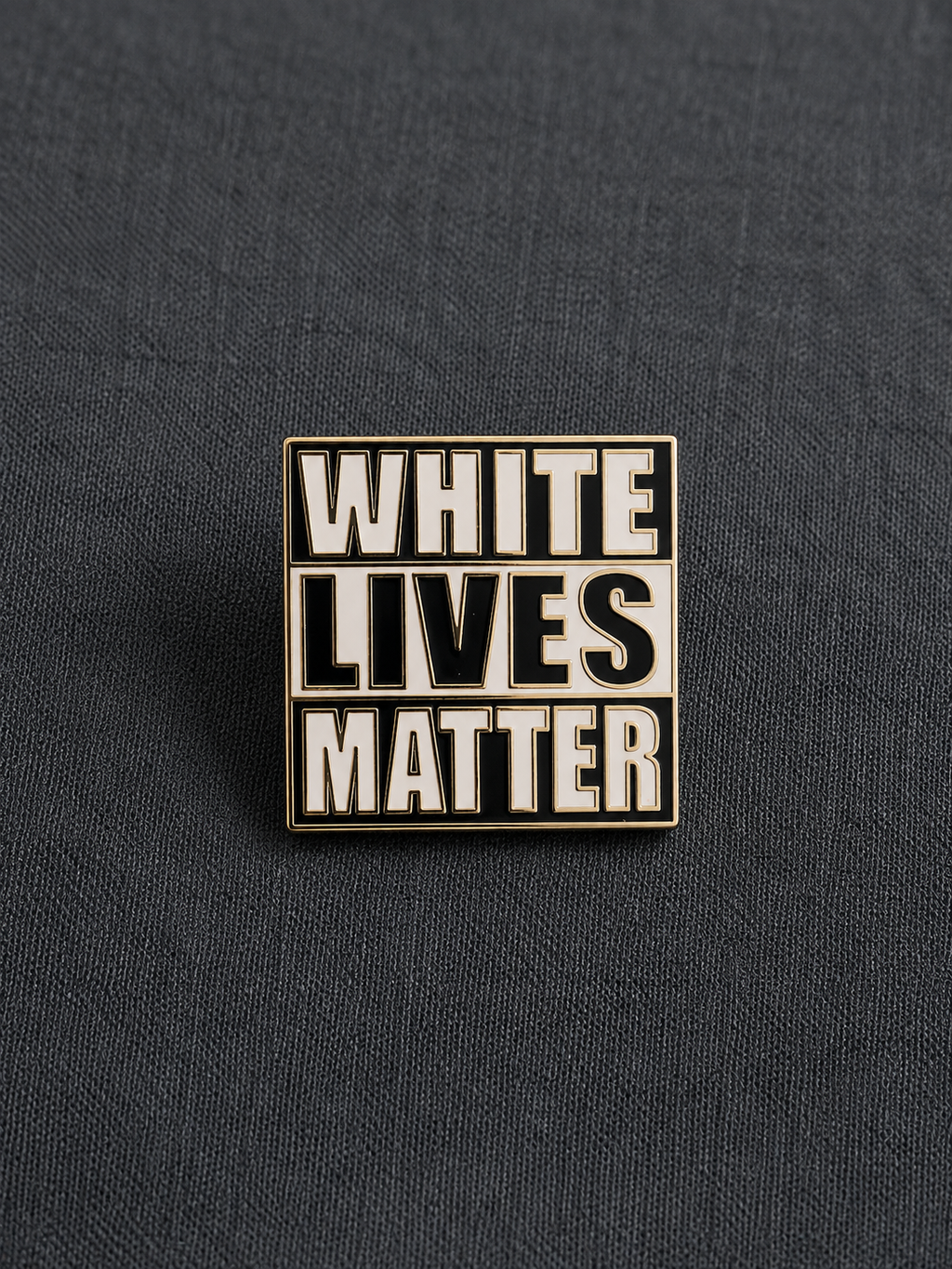 White lives matter pin