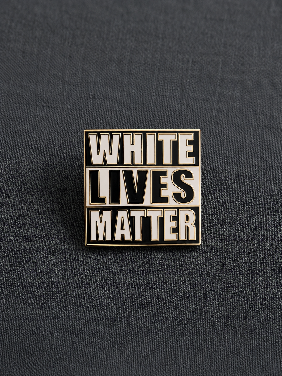 White lives matter pin