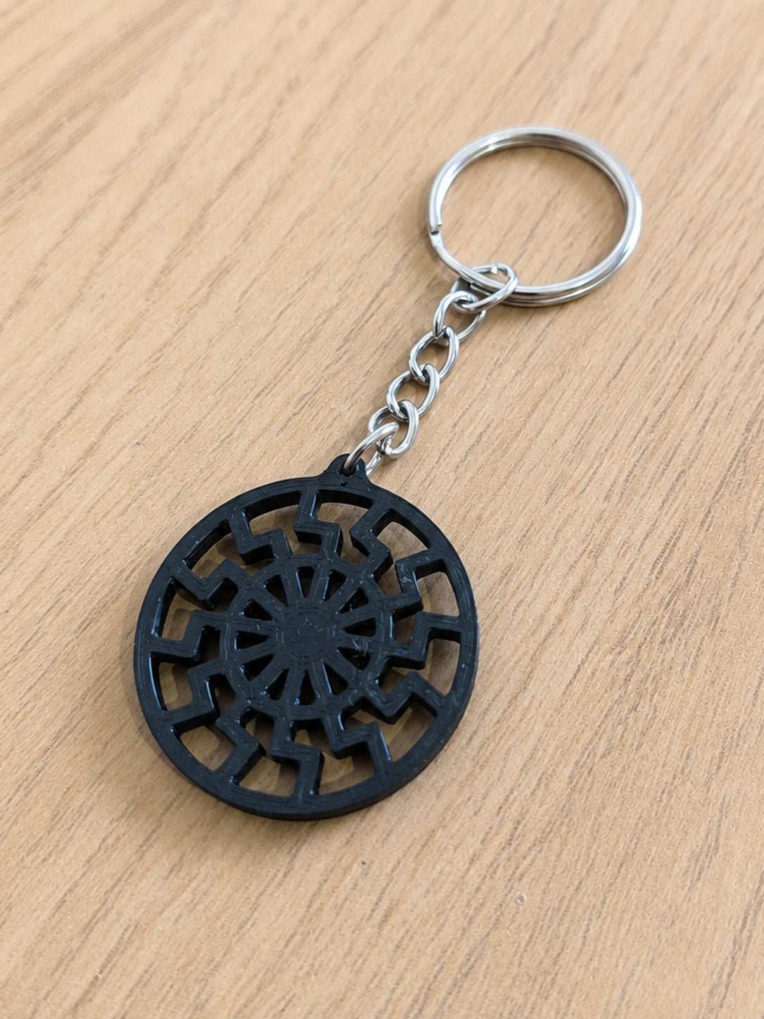 Black sun keychain