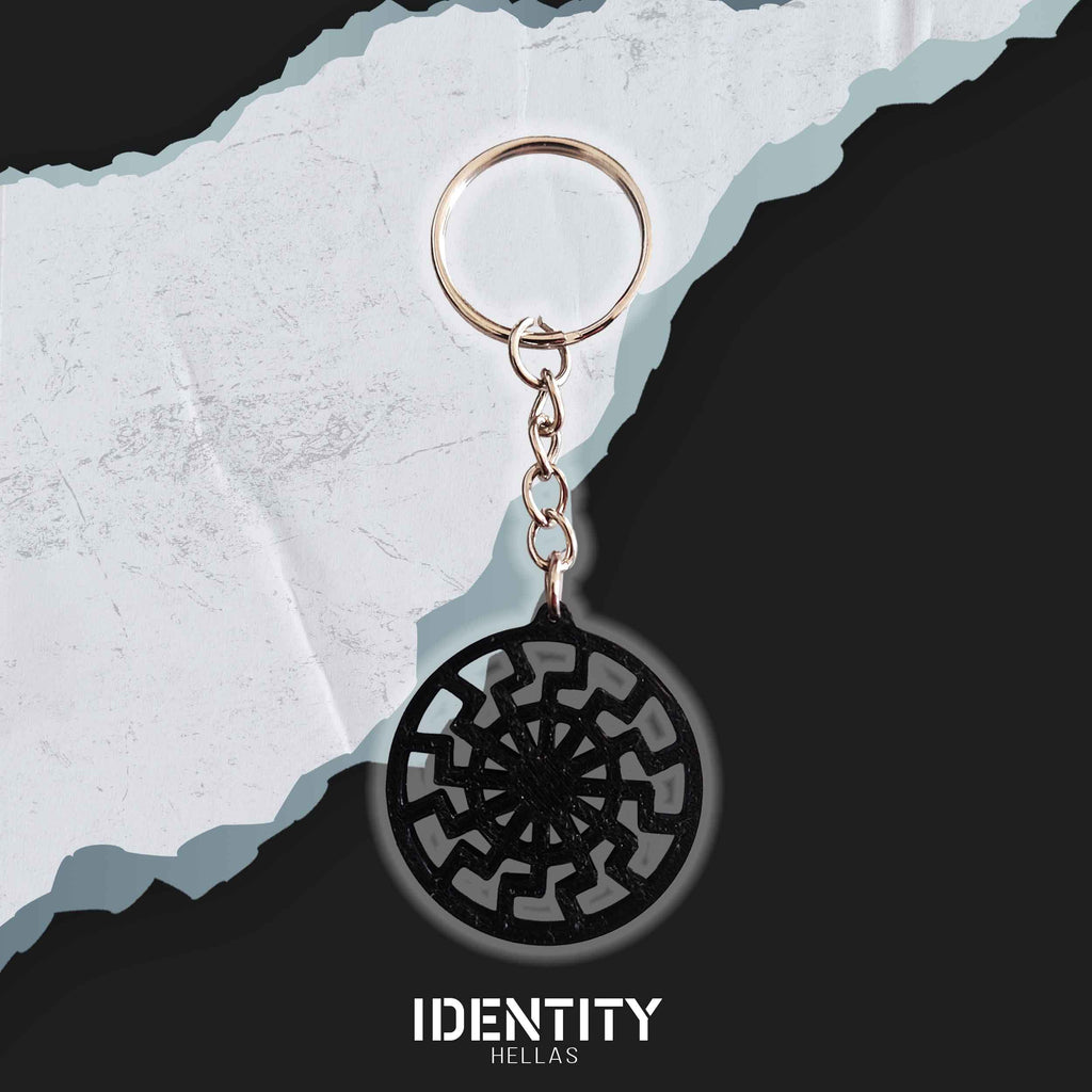 Black sun keychain
