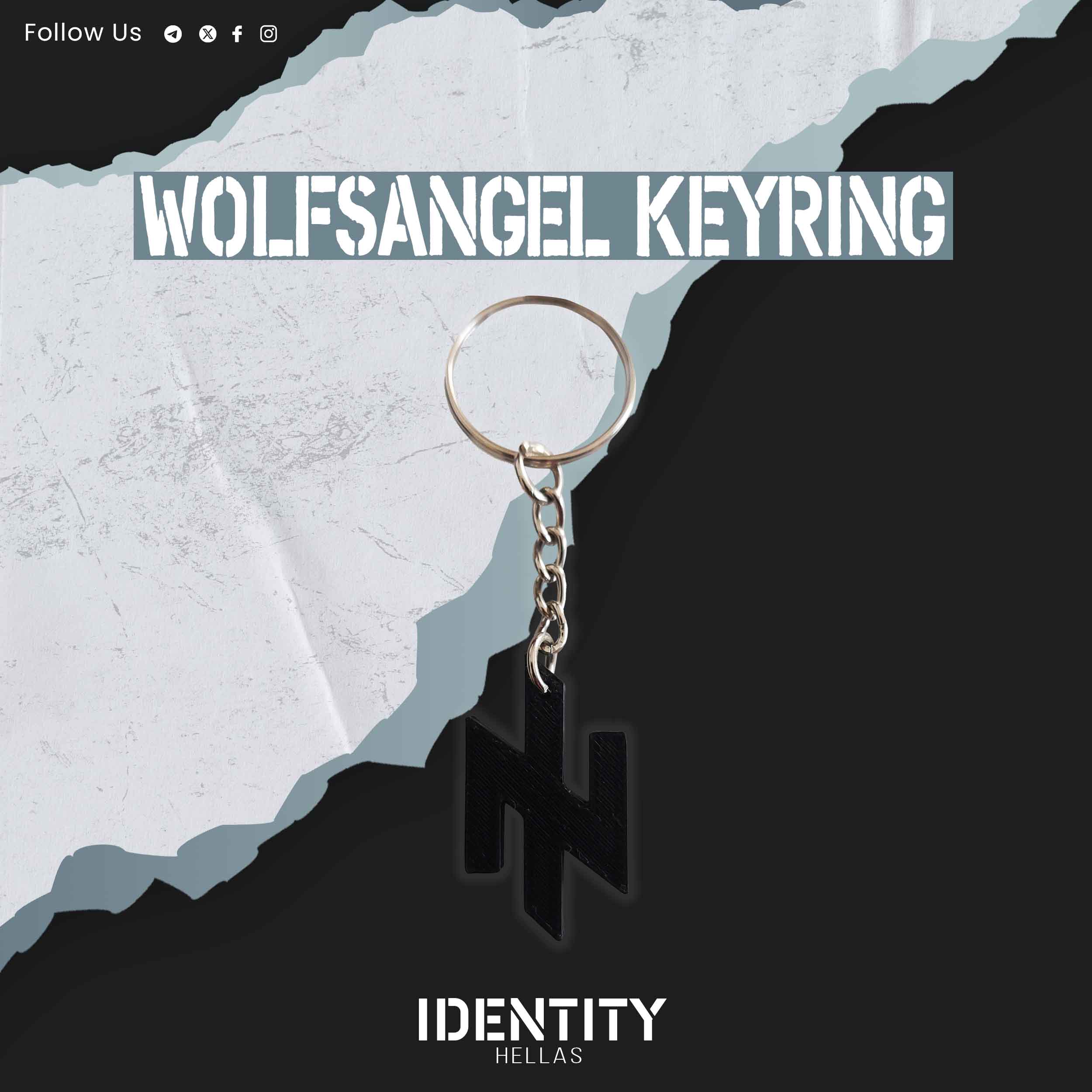 Wolfsangel keychain