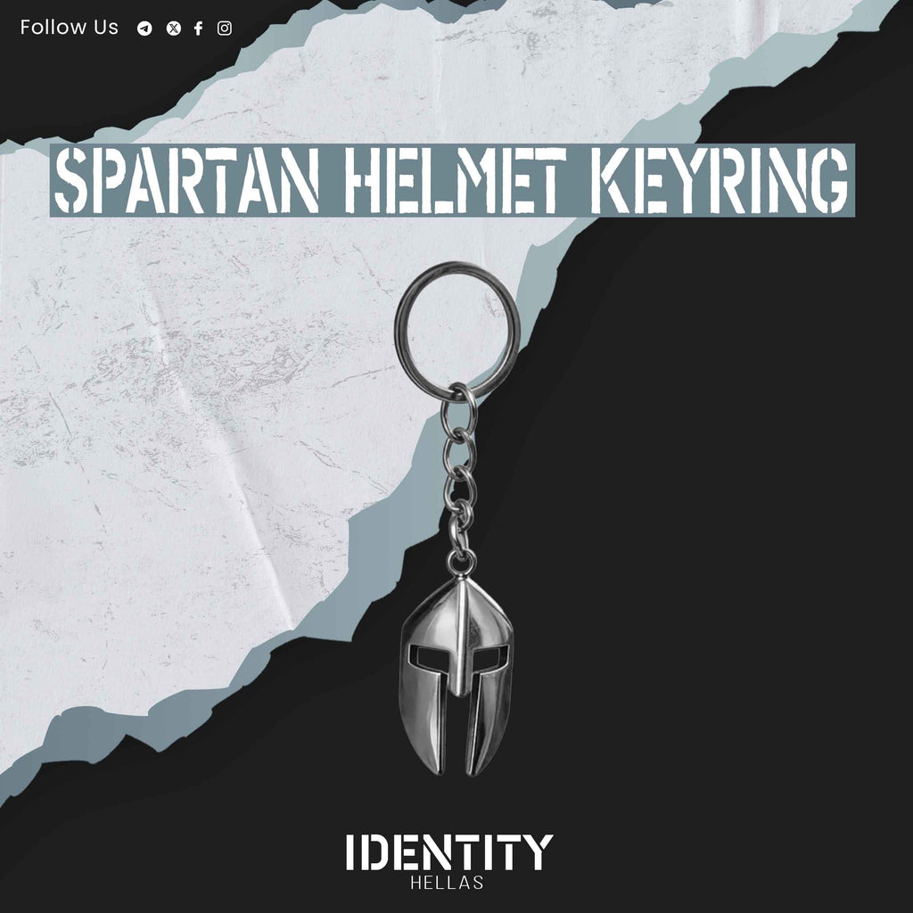Spartan helmet keychain