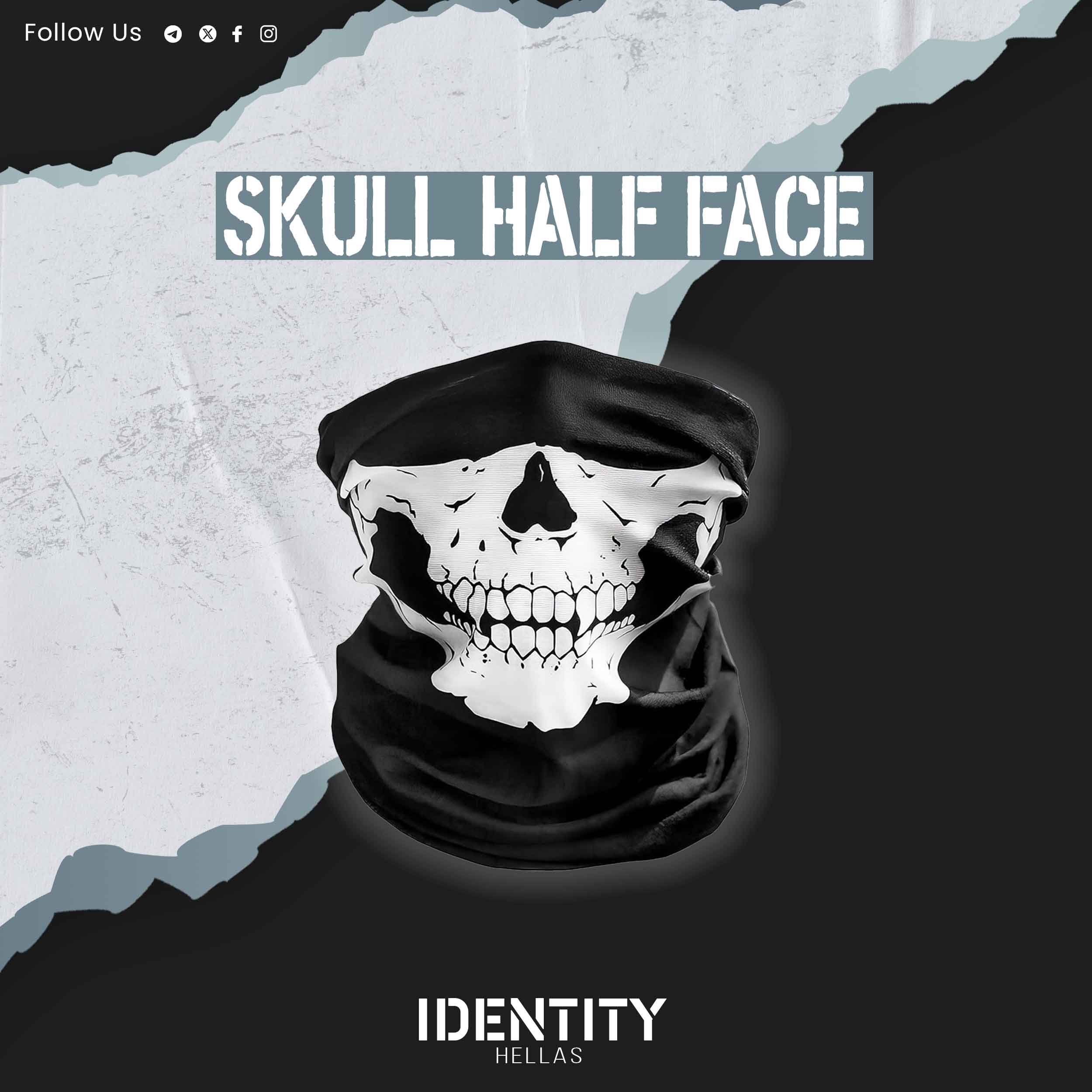 Skull half face mask